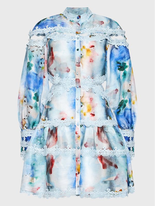 IXIAH IXIAH Лятна рокля X221-80552 Син Regular Fit