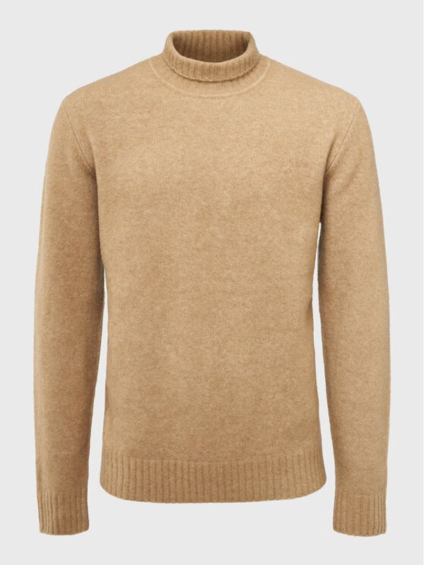 J.Lindeberg J.Lindeberg Поло Orian Merino FMKW06529 Кафяв Regular Fit