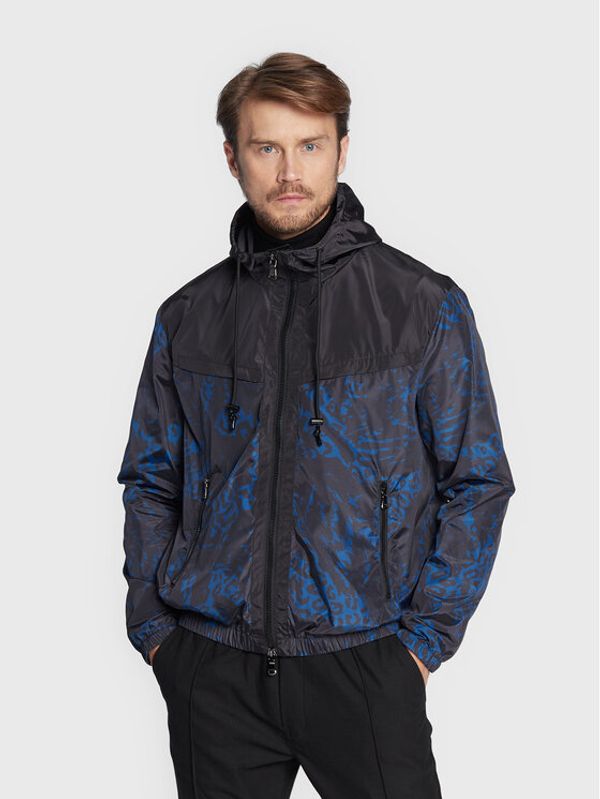 J.Lindeberg J.Lindeberg Преходно яке Stewie Animal Print FMOW07326 Черен Regular Fit