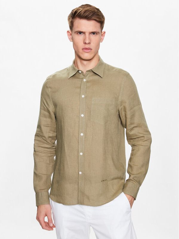 J.Lindeberg J.Lindeberg Риза Clean FMST07687 Зелен Slim Fit