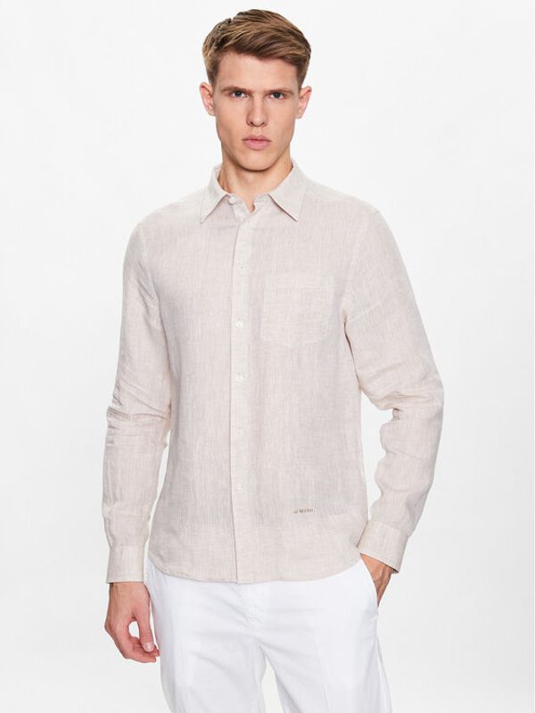 J.Lindeberg J.Lindeberg Риза FMST08290 Бежов Slim Fit