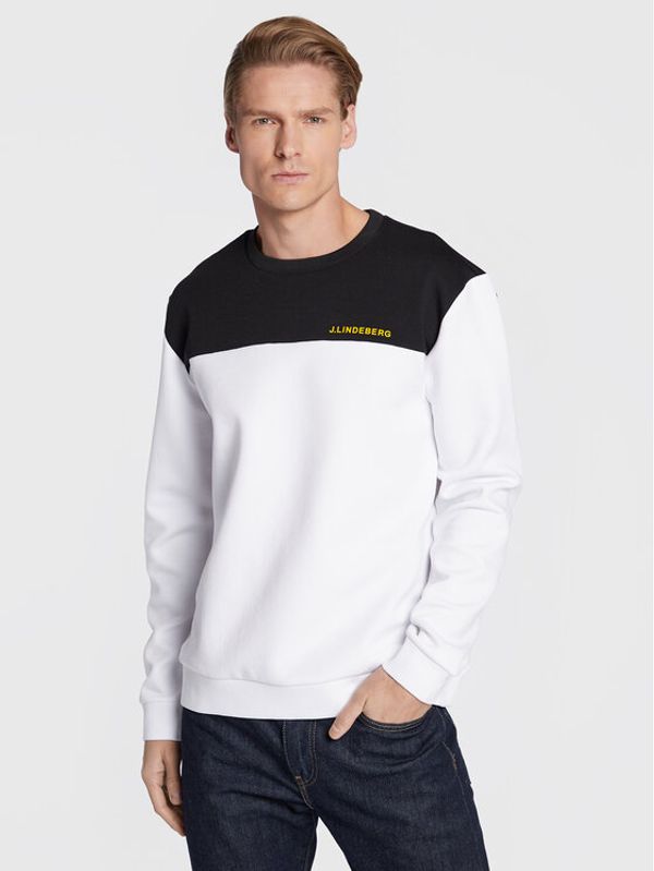 J.Lindeberg J.Lindeberg Суитшърт Jeff AMJS06730 Бял Regular Fit