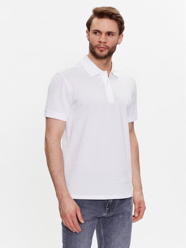 J.Lindeberg J.Lindeberg Тениска с яка и копчета Troy FMJT09639 Бял Regular Fit