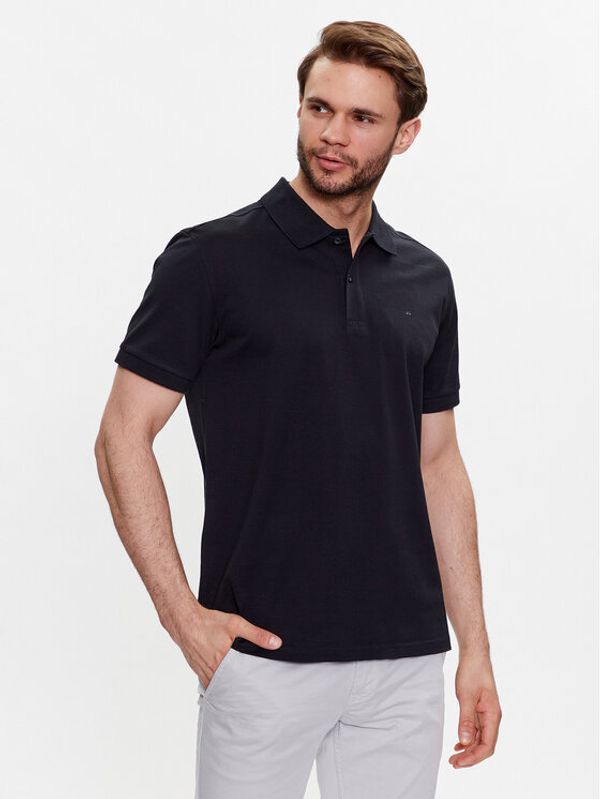 J.Lindeberg J.Lindeberg Тениска с яка и копчета Troy FMJT09639 Черен Regular Fit