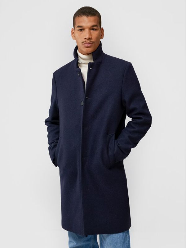 J.Lindeberg J.Lindeberg Вълнено палто Holger 2.0 FMOW06364 Тъмносин Slim Fit