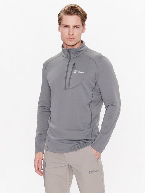 Jack Wolfskin Jack Wolfskin Суитшърт от техническо трико Kolbenberg 1710531 Зелен Regular Fit