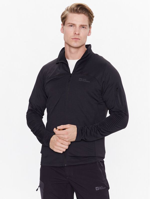 Jack Wolfskin Jack Wolfskin Суитшърт от техническо трико Prelight 1711001 Черен Regular Fit