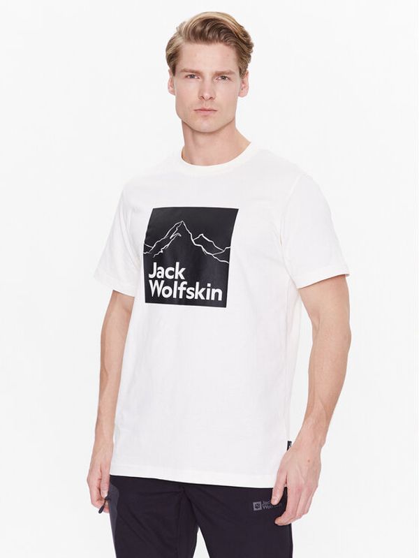 Jack Wolfskin Jack Wolfskin Тишърт Brand 1809021 Бежов Regular Fit