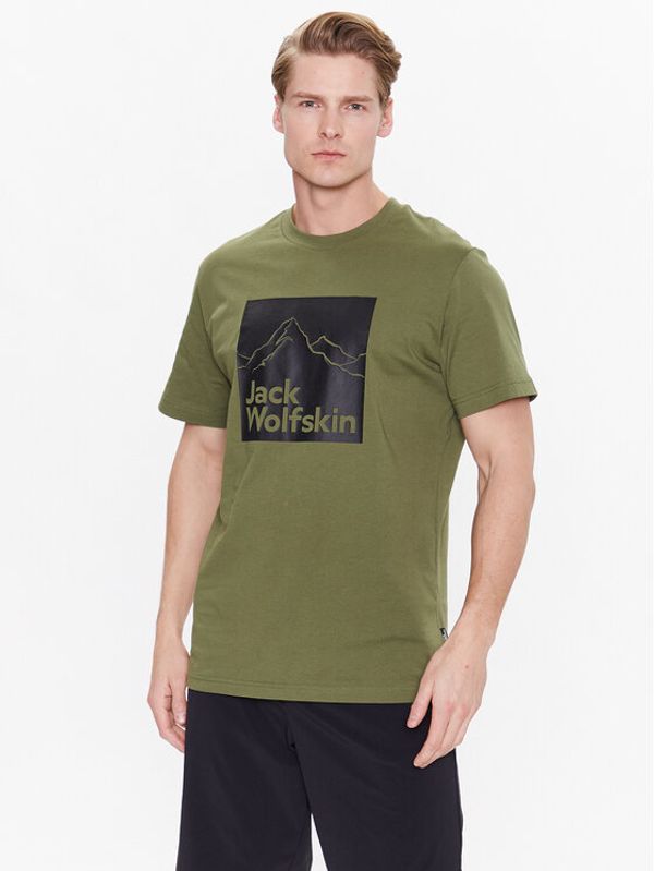 Jack Wolfskin Jack Wolfskin Тишърт Brand 1809021 Зелен Regular Fit