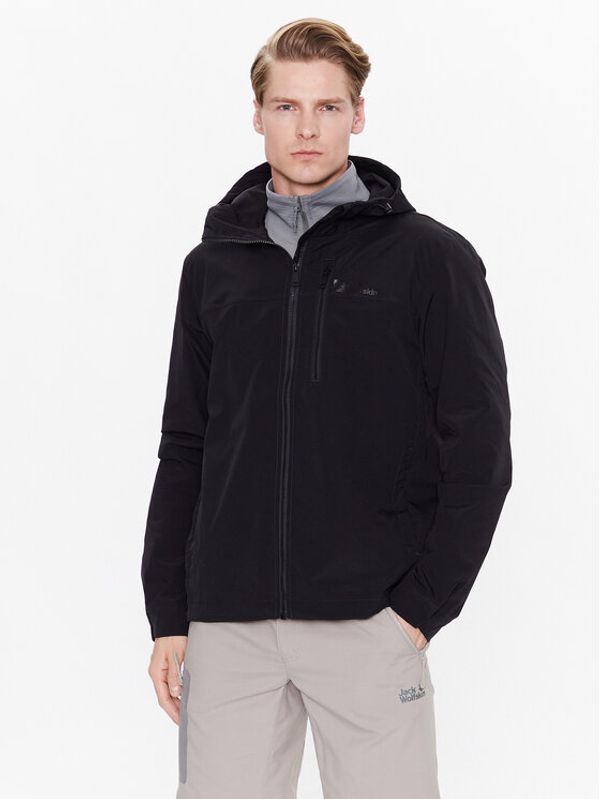 Jack Wolfskin Jack Wolfskin Ветровка Desert Wind 1306412 Черен Regular Fit
