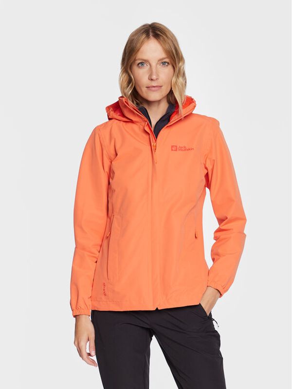 Jack Wolfskin Jack Wolfskin Яке за дъжд Stormy Point 2L 1111202 Оранжев Regular Fit