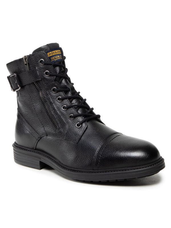 Jack&Jones Jack&Jones Ботуши Jfwholland Leather 12217007 Черен