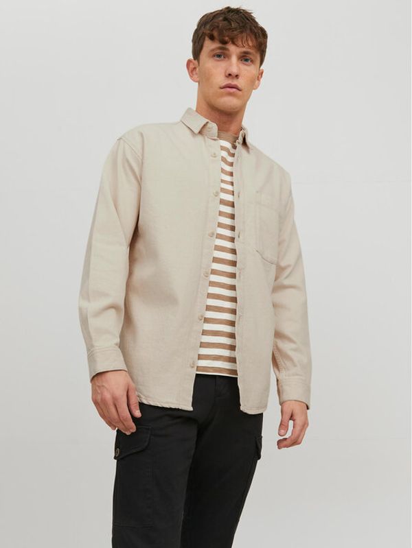 Jack&Jones Jack&Jones дънкова риза 12224331 Бежов Regular Fit