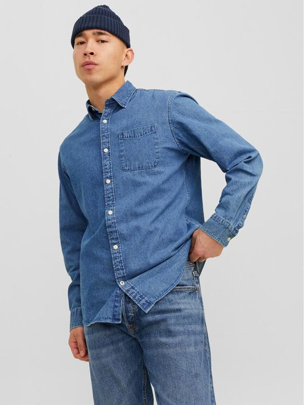 Jack&Jones Jack&Jones дънкова риза 12235984 Син Slim Fit