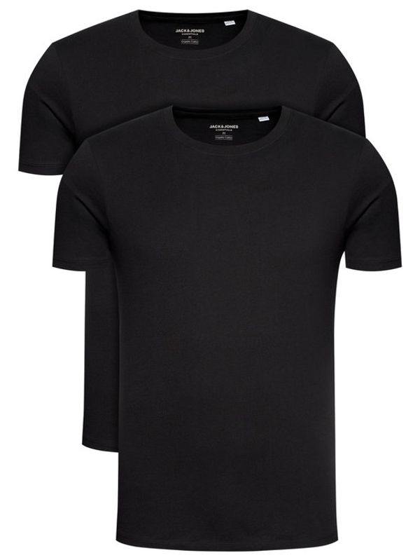 Jack&Jones Jack&Jones Комплект 2 тишъртки Basic Crew Neck 12133913 Черен Regular Fit