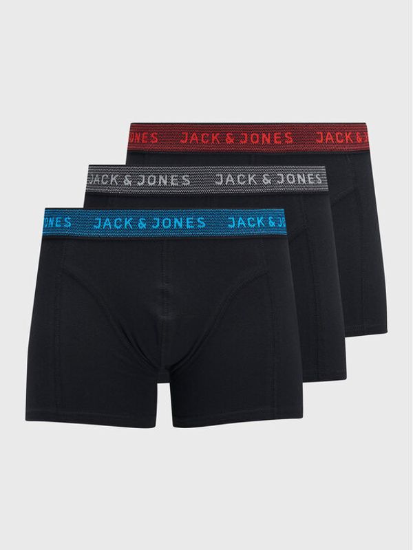 Jack&Jones Jack&Jones Комплект 3 чифта боксерки Waistband 12127816 Черен