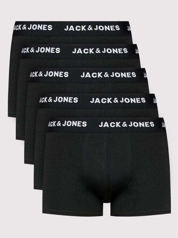 Jack&Jones Jack&Jones Комплект 5 чифта боксери Chuey 12142342 Черен