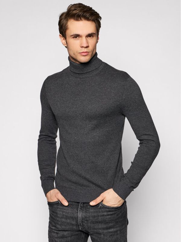 Jack&Jones Jack&Jones Поло Emil Knit Roll 12157417 Сив Regular Fit