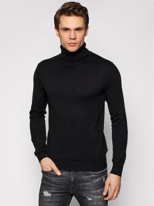 Jack&Jones Jack&Jones Поло Emil Knit Roll Neck 12157417 Черен Regular Fit