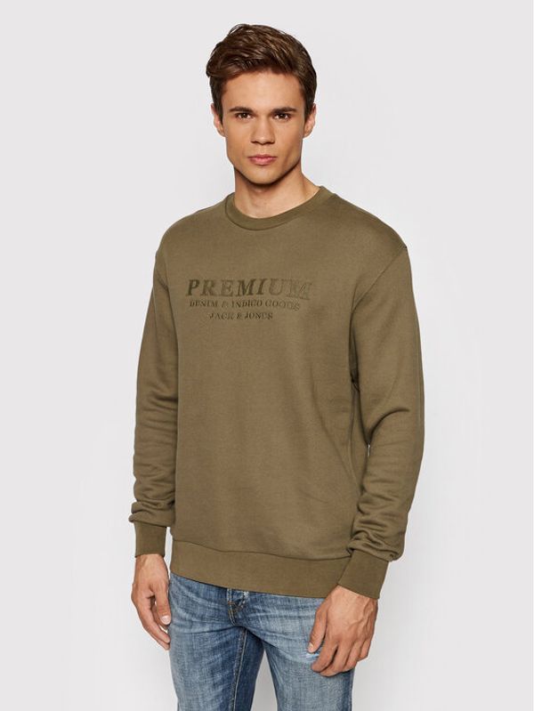 Jack&Jones Jack&Jones PREMIUM Суитшърт Blu Frank 12193779 Зелен Regular Fit