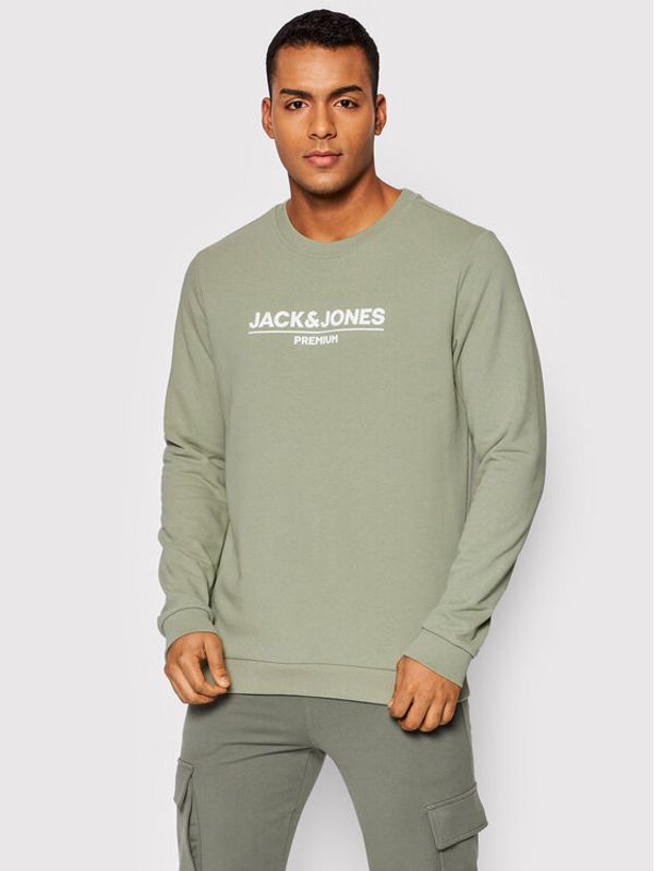 Jack&Jones Jack&Jones PREMIUM Суитшърт Branding 12205732 Зелен Regular Fit