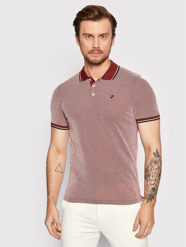 Jack&Jones Jack&Jones PREMIUM Тениска с яка и копчета Bluwin 12169064 Червен Regular Fit