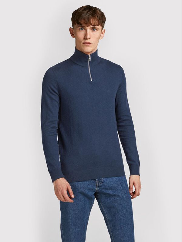 Jack&Jones Jack&Jones Пуловер Emil 12189339 Тъмносин Regular Fit
