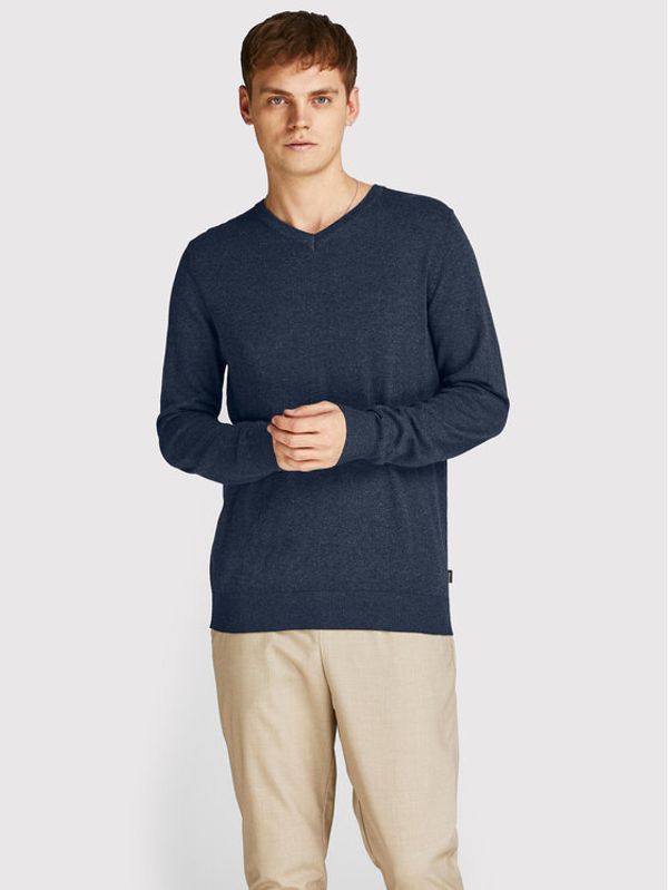 Jack&Jones Jack&Jones Пуловер Emil 12208365 Тъмносин Regular Fit