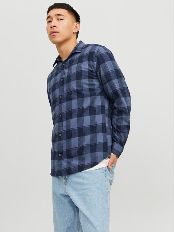 Jack&Jones Jack&Jones Риза 12236873 Син Slim Fit
