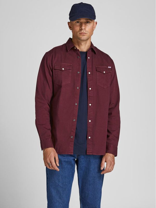 Jack&Jones Jack&Jones Риза Sheridan 12138115 Бордо Slim Fit