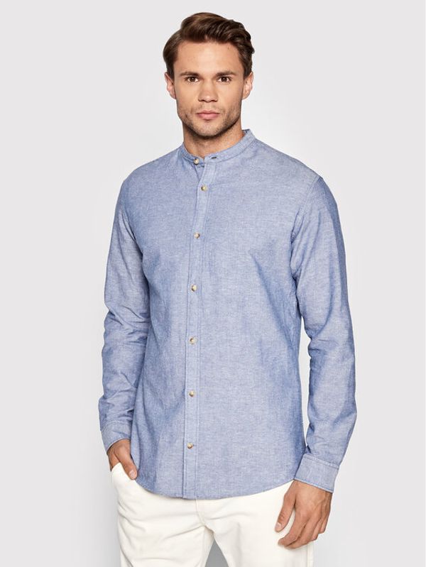 Jack&Jones Jack&Jones Риза Summer 12196820 Син Slim Fit