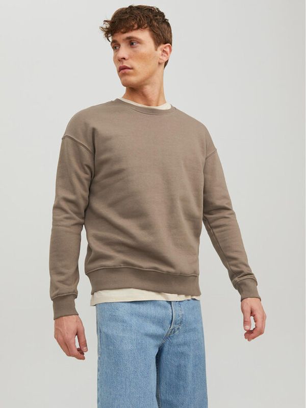 Jack&Jones Jack&Jones Суитшърт 12208182 Кафяв Relaxed Fit