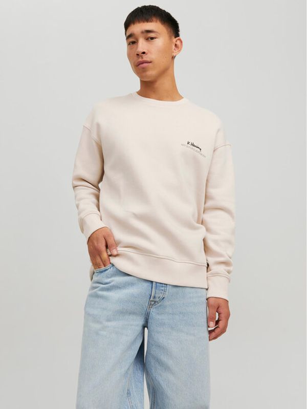 Jack&Jones Jack&Jones Суитшърт 12230904 Бежов Relaxed Fit