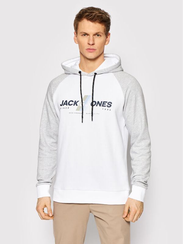 Jack&Jones Jack&Jones Суитшърт Connor 12205393 Бял Regular Fit