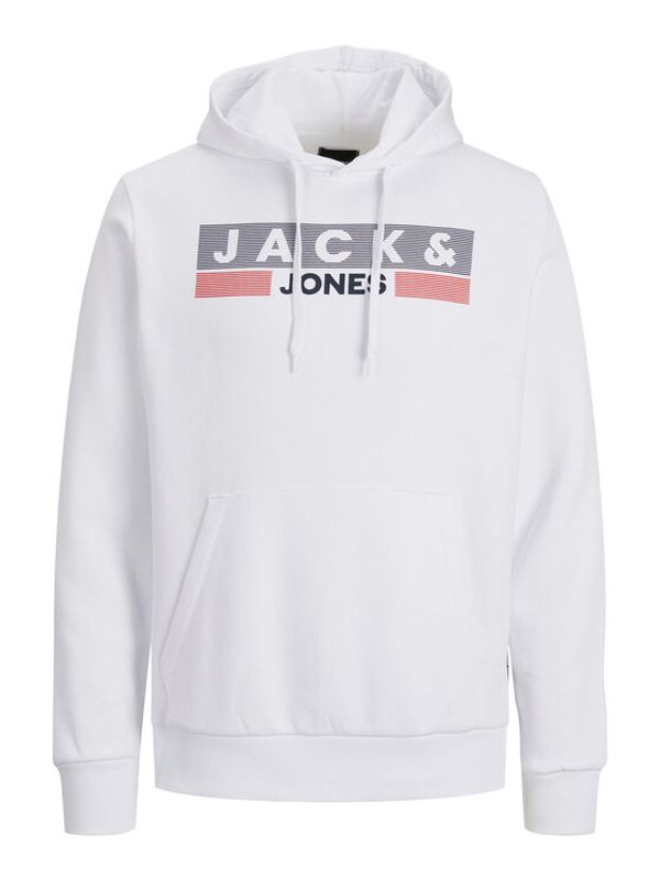 Jack&Jones Jack&Jones Суитшърт Corp Logo 12152840 Бял Regular Fit