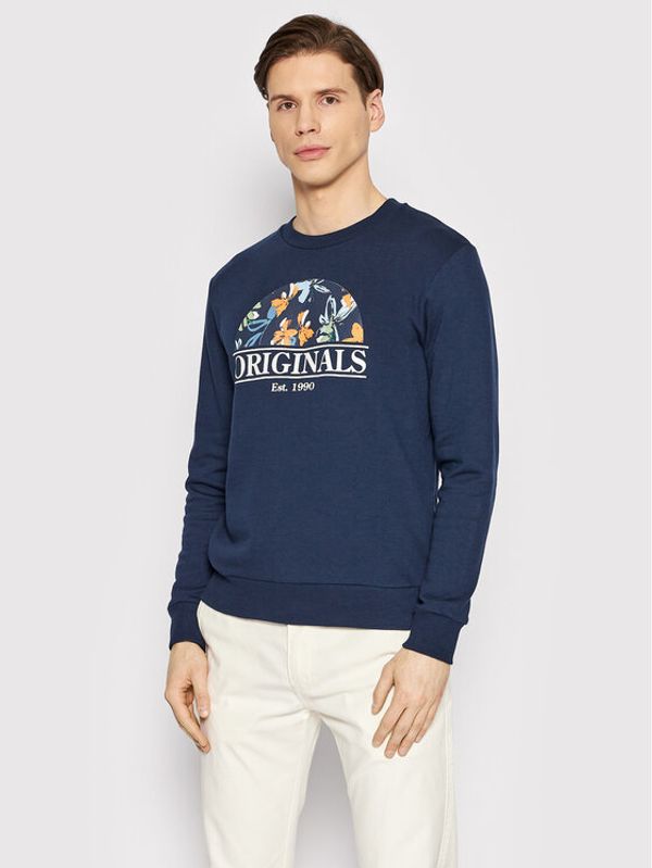Jack&Jones Jack&Jones Суитшърт Flower 12205655 Тъмносин Regular Fit
