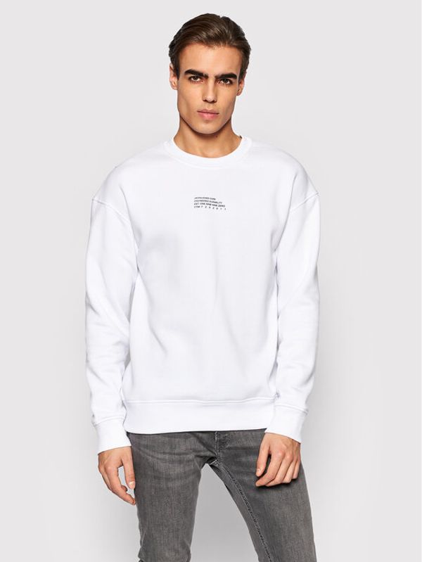Jack&Jones Jack&Jones Суитшърт Globe 12200747 Бял Relaxed Fit