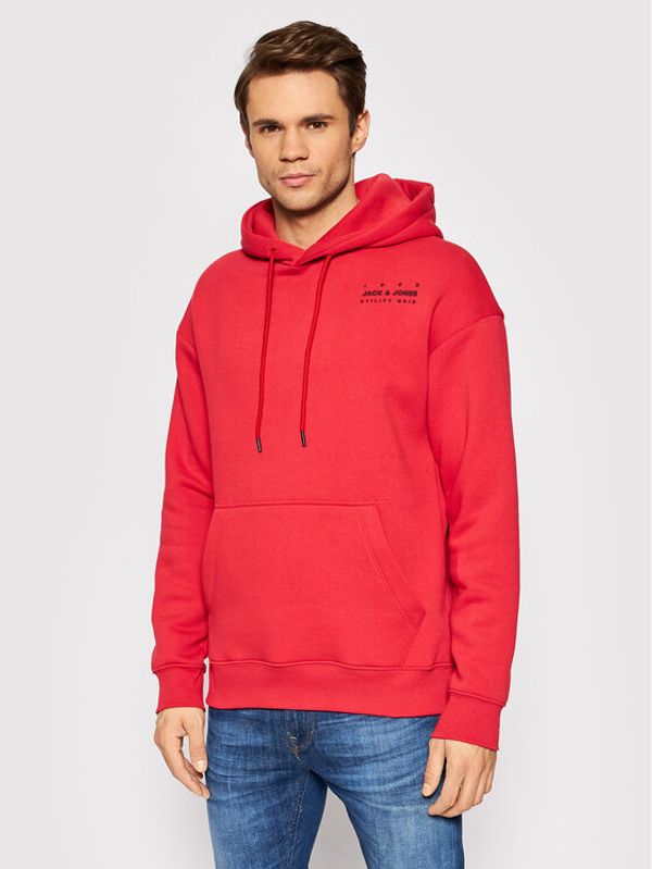 Jack&Jones Jack&Jones Суитшърт Grid Sweat 12198137 Червен Relaxed Fit