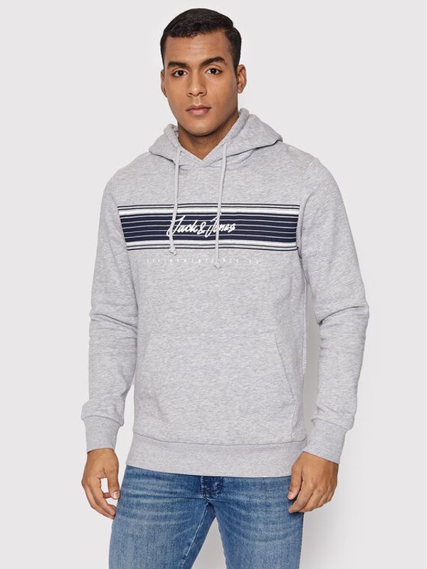 Jack&Jones Jack&Jones Суитшърт Leo 12200768 Сив Regular Fit
