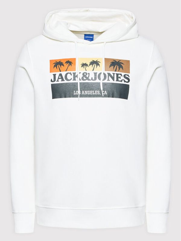 Jack&Jones Jack&Jones Суитшърт Malibu Branding 12210075 Бял Regular Fit