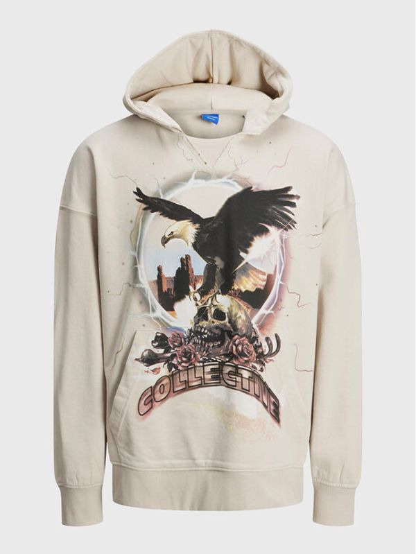 Jack&Jones Jack&Jones Суитшърт Rushskull 12216457 Бежов Oversize