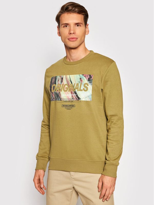 Jack&Jones Jack&Jones Суитшърт Swirl 12194071 Зелен Standard Fit