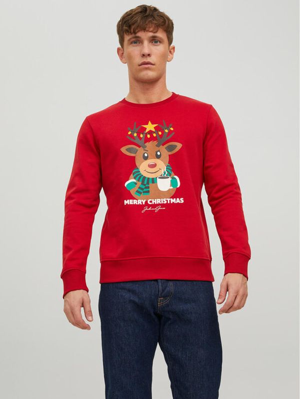 Jack&Jones Jack&Jones Суитшърт Toon 12219685 Червен Regular Fit