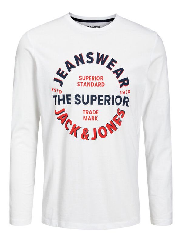 Jack&Jones Jack&Jones Тениска с дълъг ръкав 12222341 Бял Standard Fit