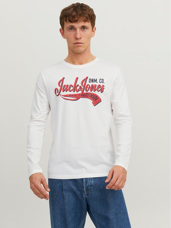 Jack&Jones Jack&Jones Тениска с дълъг ръкав 12236061 Бял Standard Fit