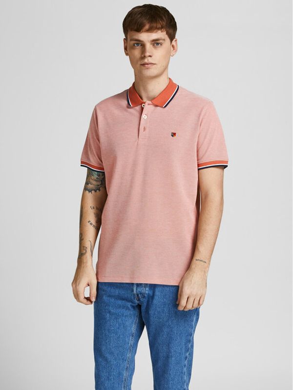 Jack&Jones Jack&Jones Тениска с яка и копчета 12169064 Червен Regular Fit