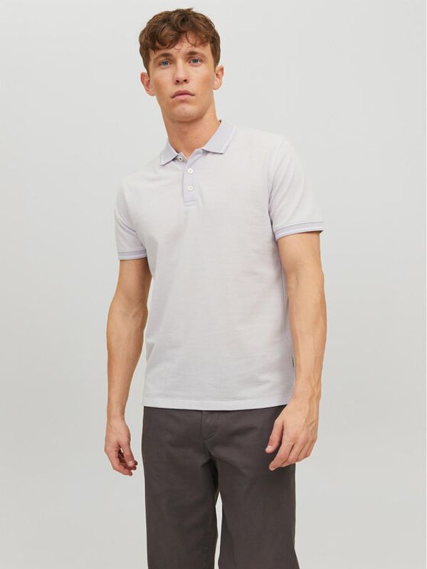 Jack&Jones Jack&Jones Тениска с яка и копчета 12169064 Сив Regular Fit