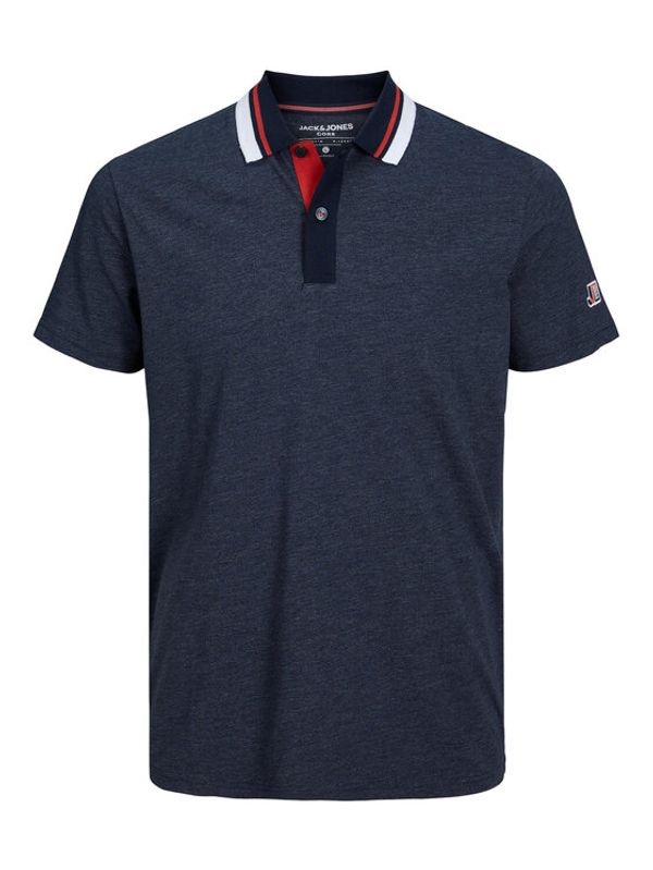 Jack&Jones Jack&Jones Тениска с яка и копчета 12229420 Син Standard Fit