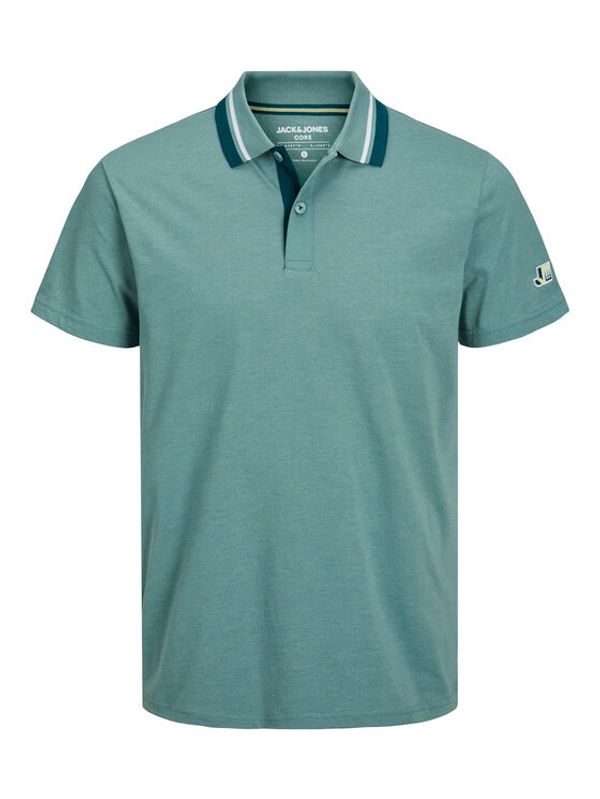 Jack&Jones Jack&Jones Тениска с яка и копчета 12229420 Сив Standard Fit