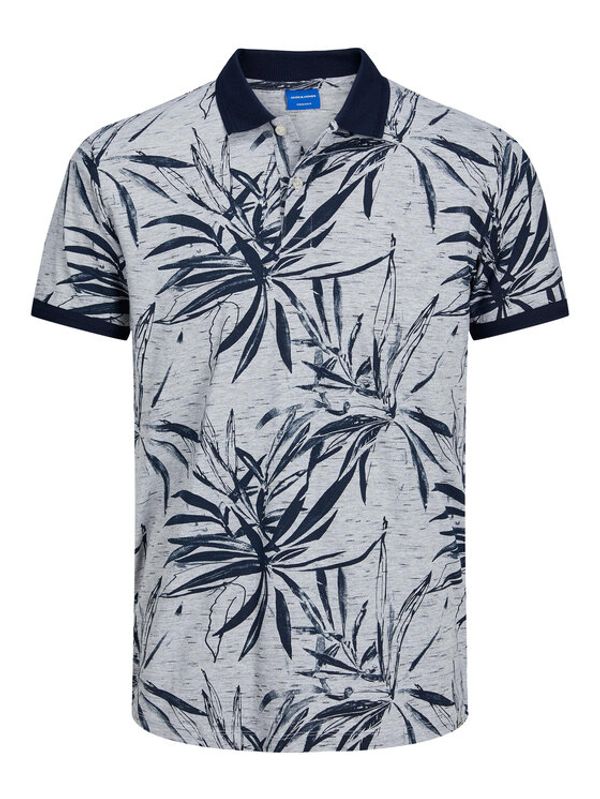 Jack&Jones Jack&Jones Тениска с яка и копчета 12230268 Бял Standard Fit